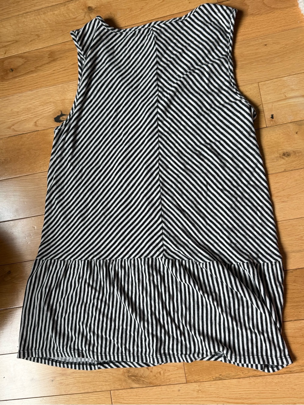 Black & White Striped Sleeveless Ruffle  PJs